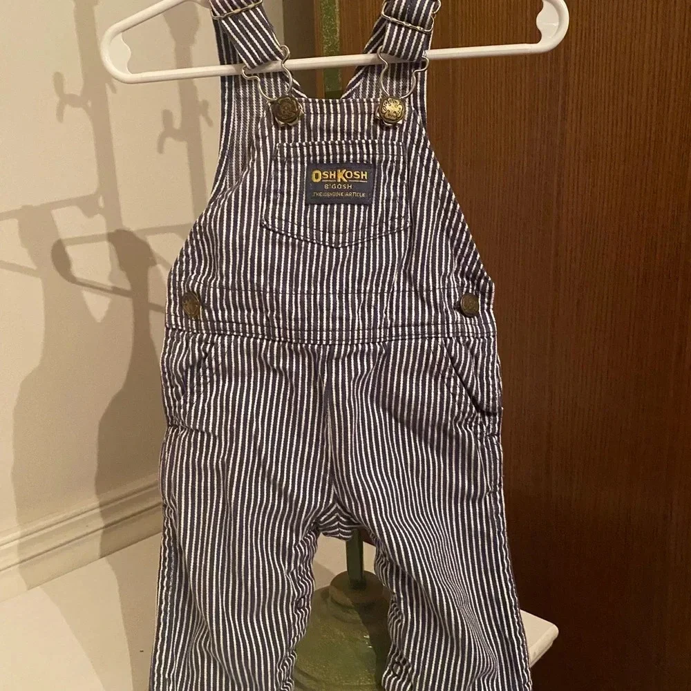 Vintage Oshkosh B’Gosh Conductor Overalls - Size 3/6 Months